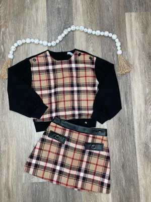 ABE Plaid Pullover and Matching Skirt