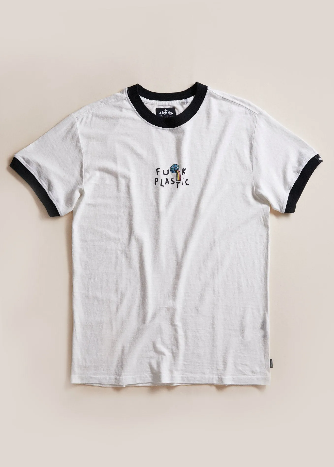 Afends Unisex Plastic Free - Hemp Retro Fit Ringer Tee