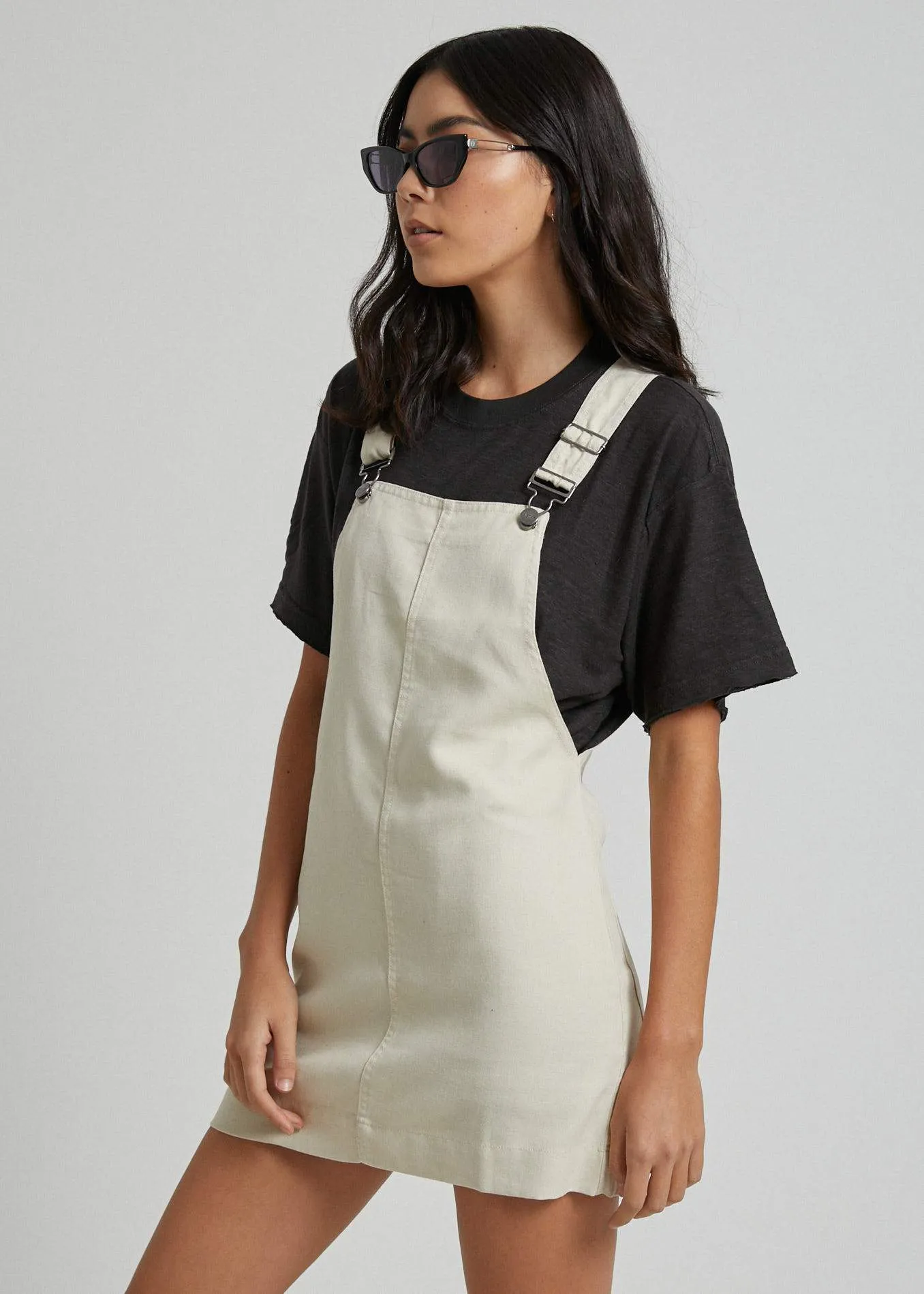 Afends Womens Mae - Hemp Overall Dress - Macadamia