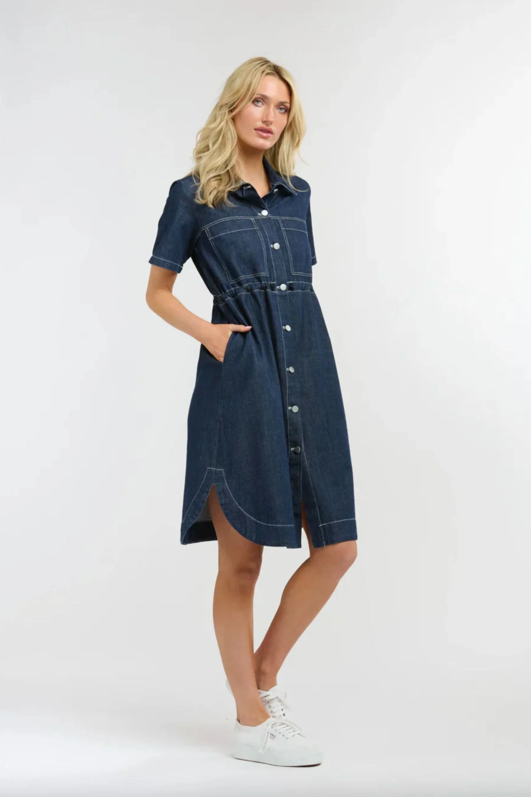 April Denim Dress | Indigo