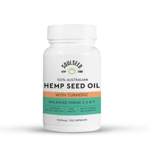 Australian Hemp Seed Oil Capsules with Turmeric