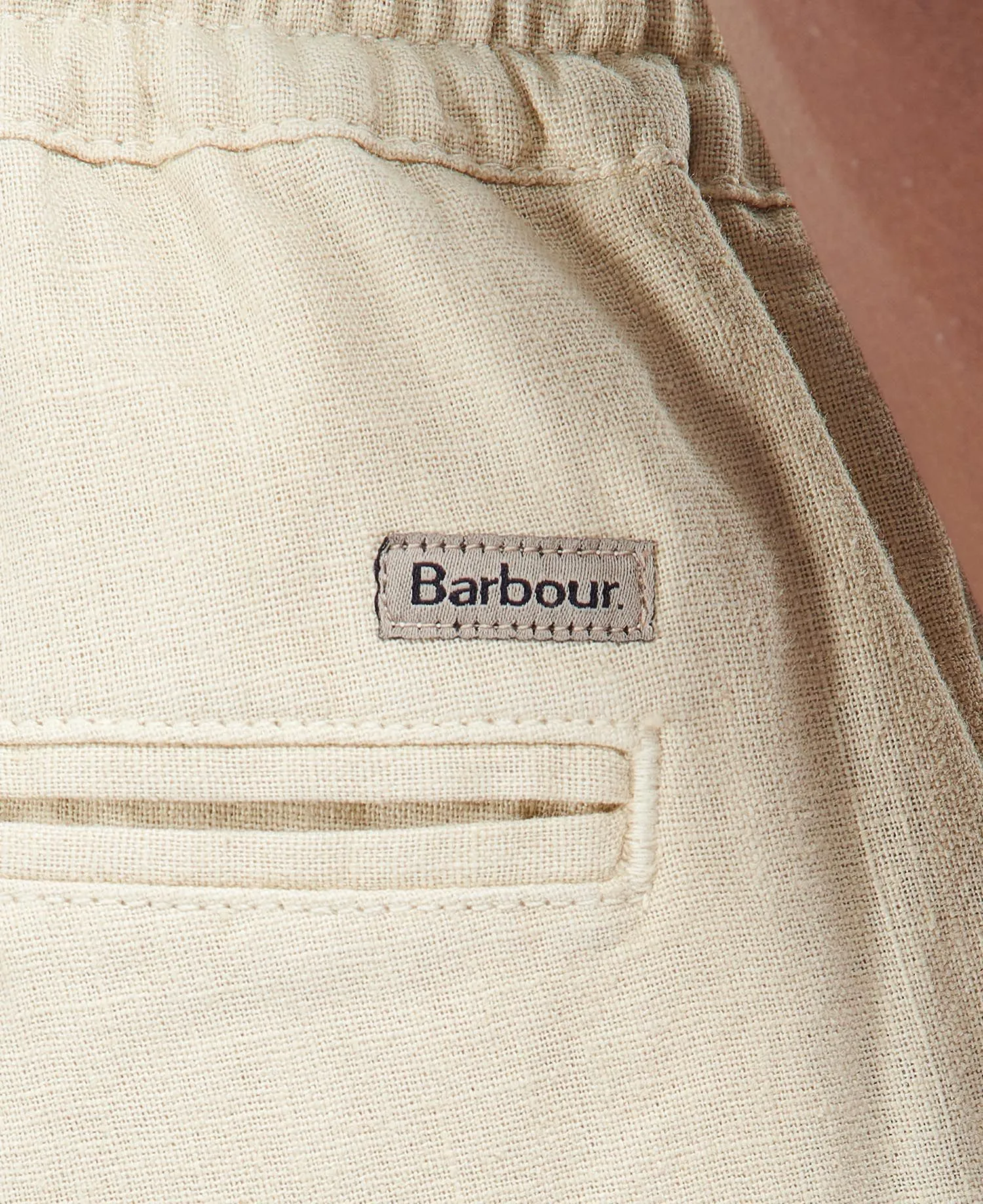 Barbour - Linen Cotton Mix Short, Light Stone