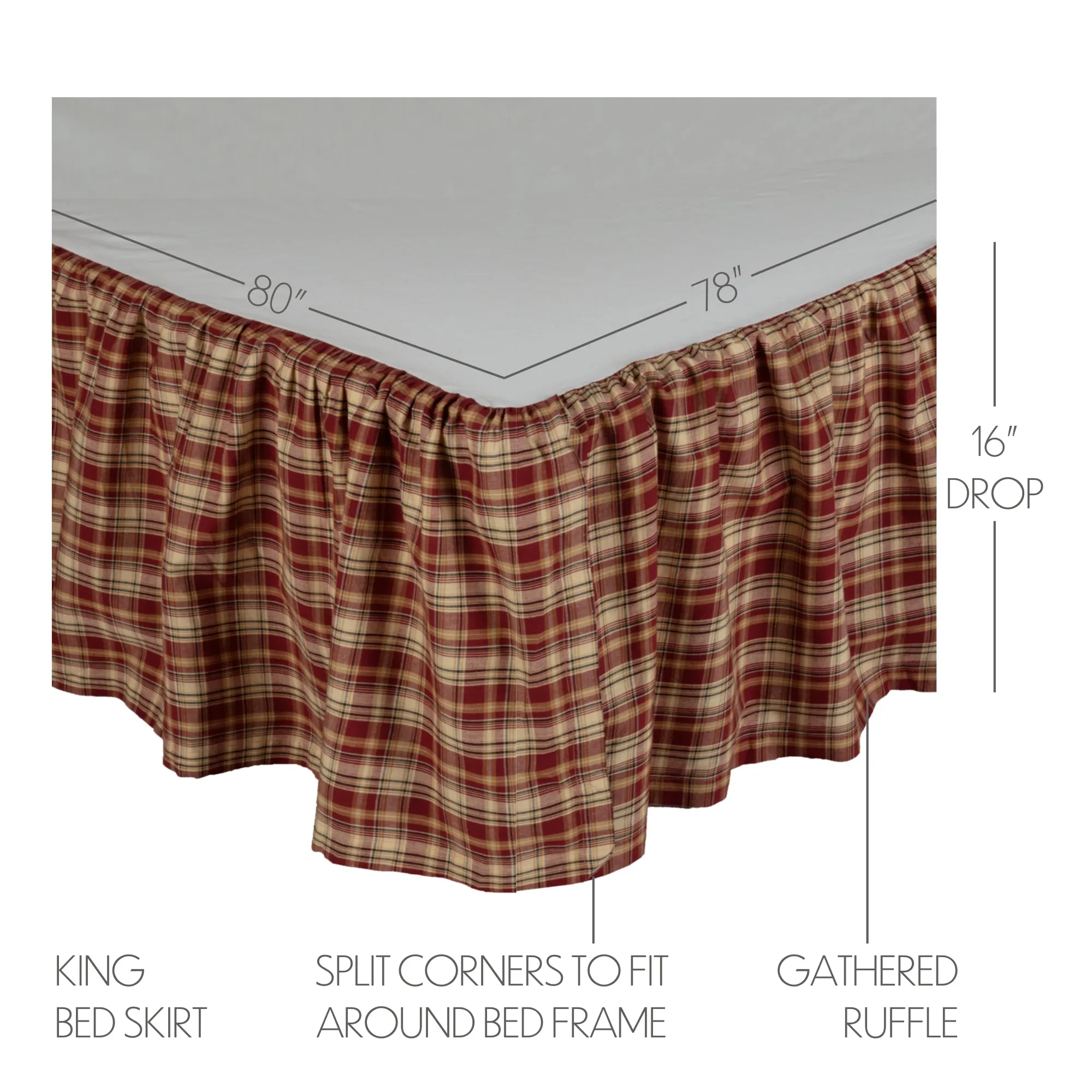 Beckham Plaid Bed Skirt