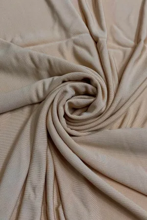 Beige Rayon Matte Jersey