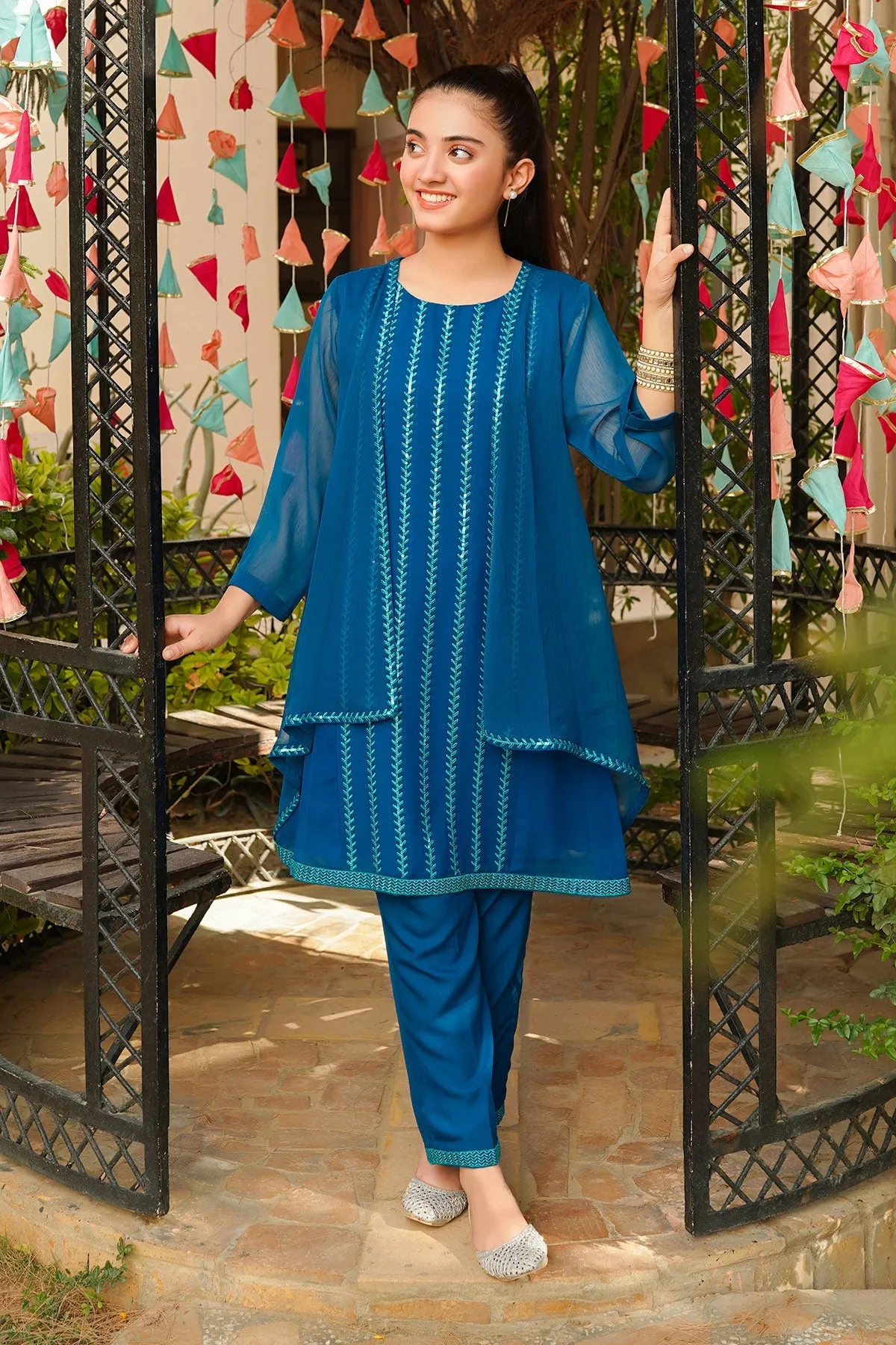 Chiffon Embroidered 2 Pc Suit