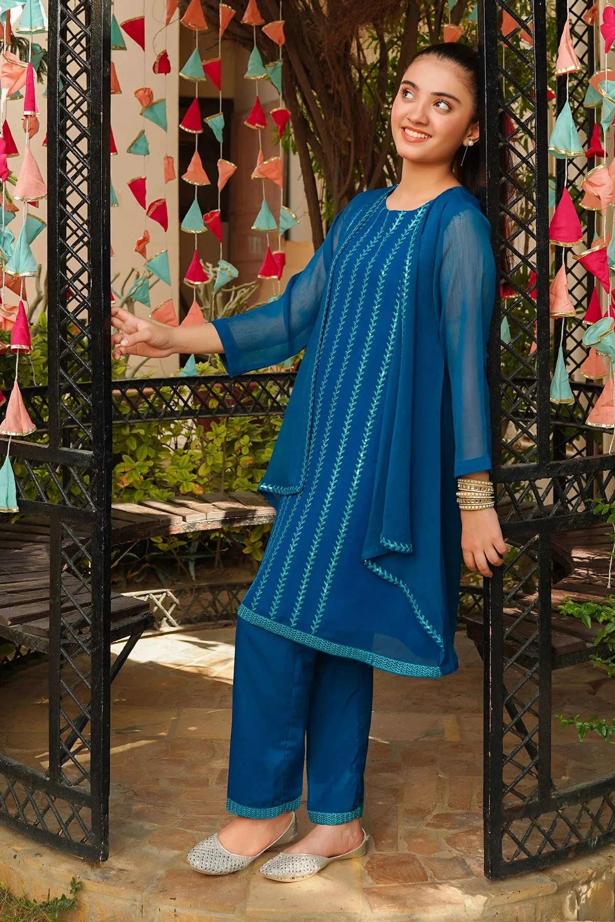 Chiffon Embroidered 2 Pc Suit