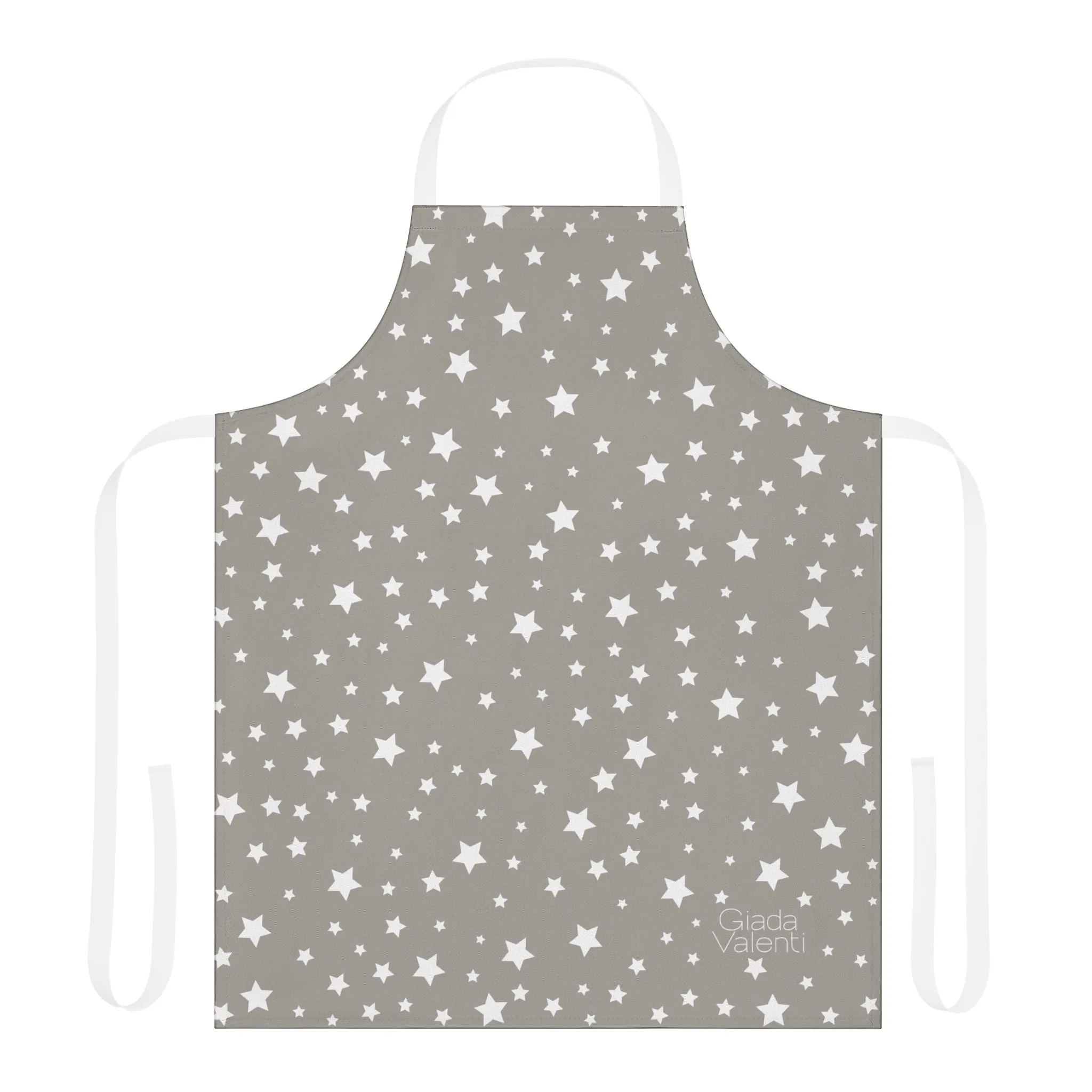 Christmas Stars Apron with Italian Design print | White | Giada Valenti | Christmas Gift