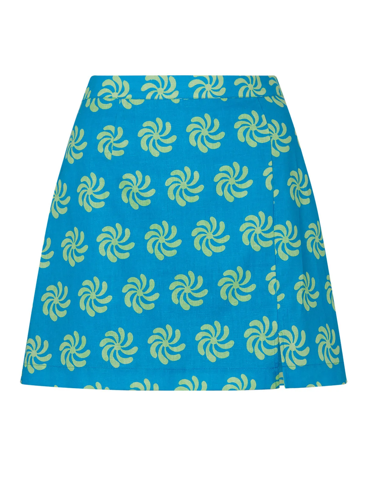 Colette Blue Geo Floral Mini Skirt