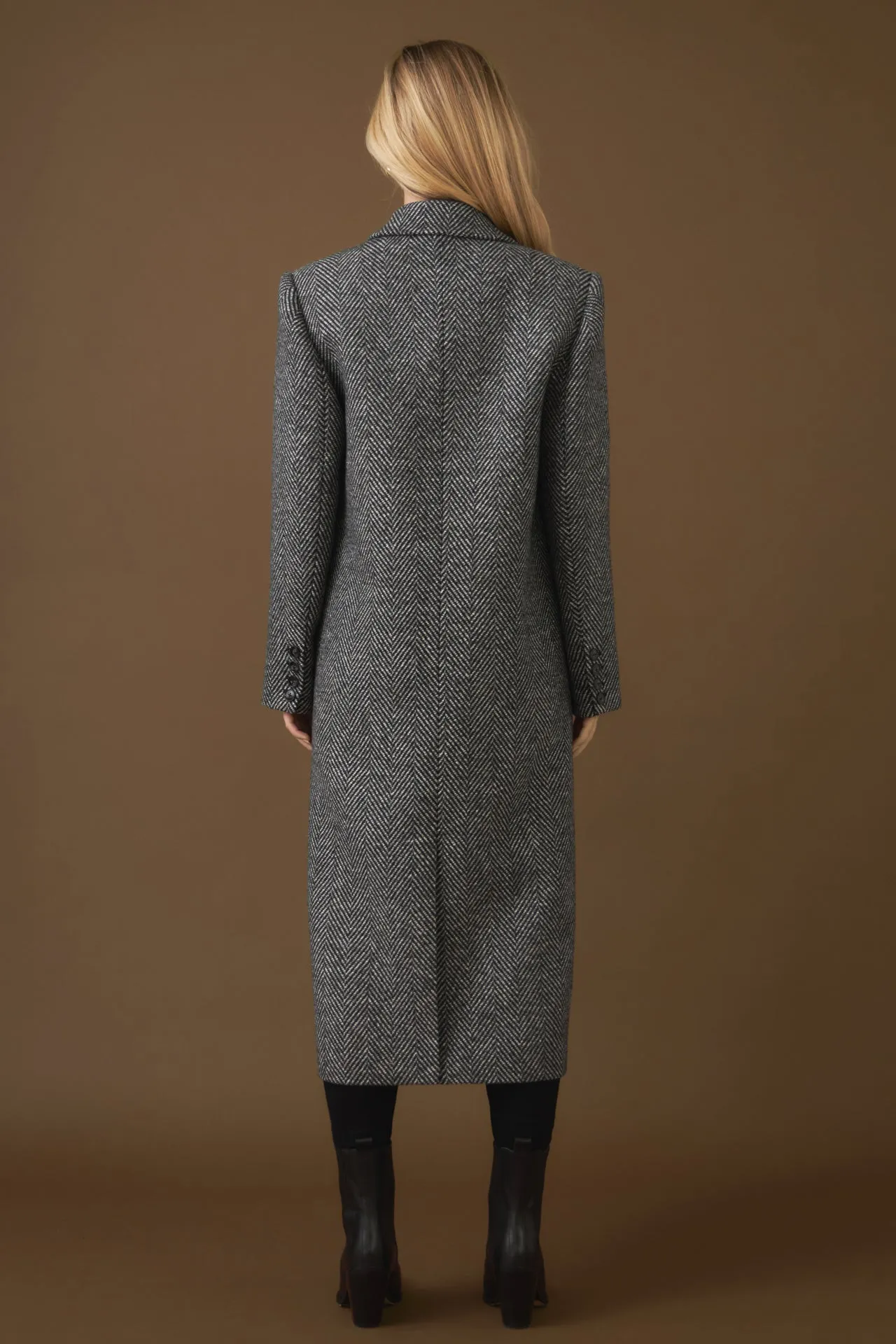 Endless Rose - Herringbone Double Breasted Coat