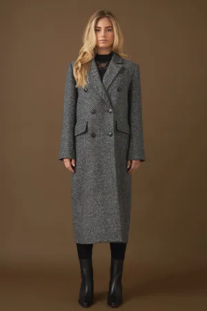 Endless Rose - Herringbone Double Breasted Coat