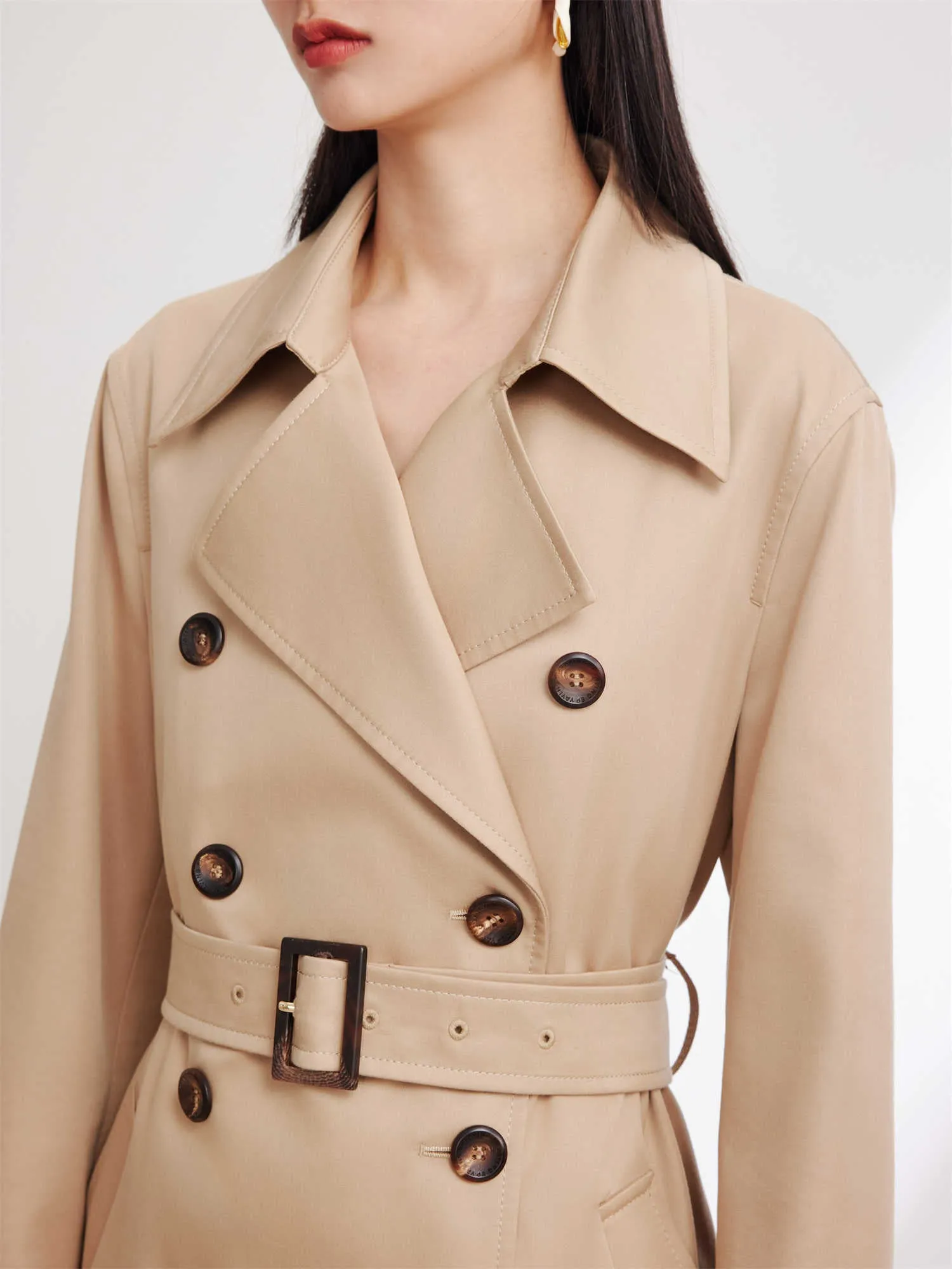 EP YAYING Mid-length Trench Coat EGJPS7301AE