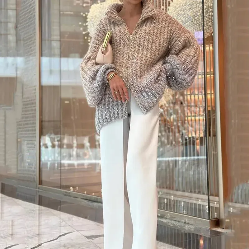 Esmaranza - Knitted cardigan with sequins