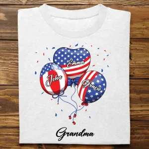 Family - Grandma Auntie Mom Little Balloon Kids - Personalized Unisex T-shirt