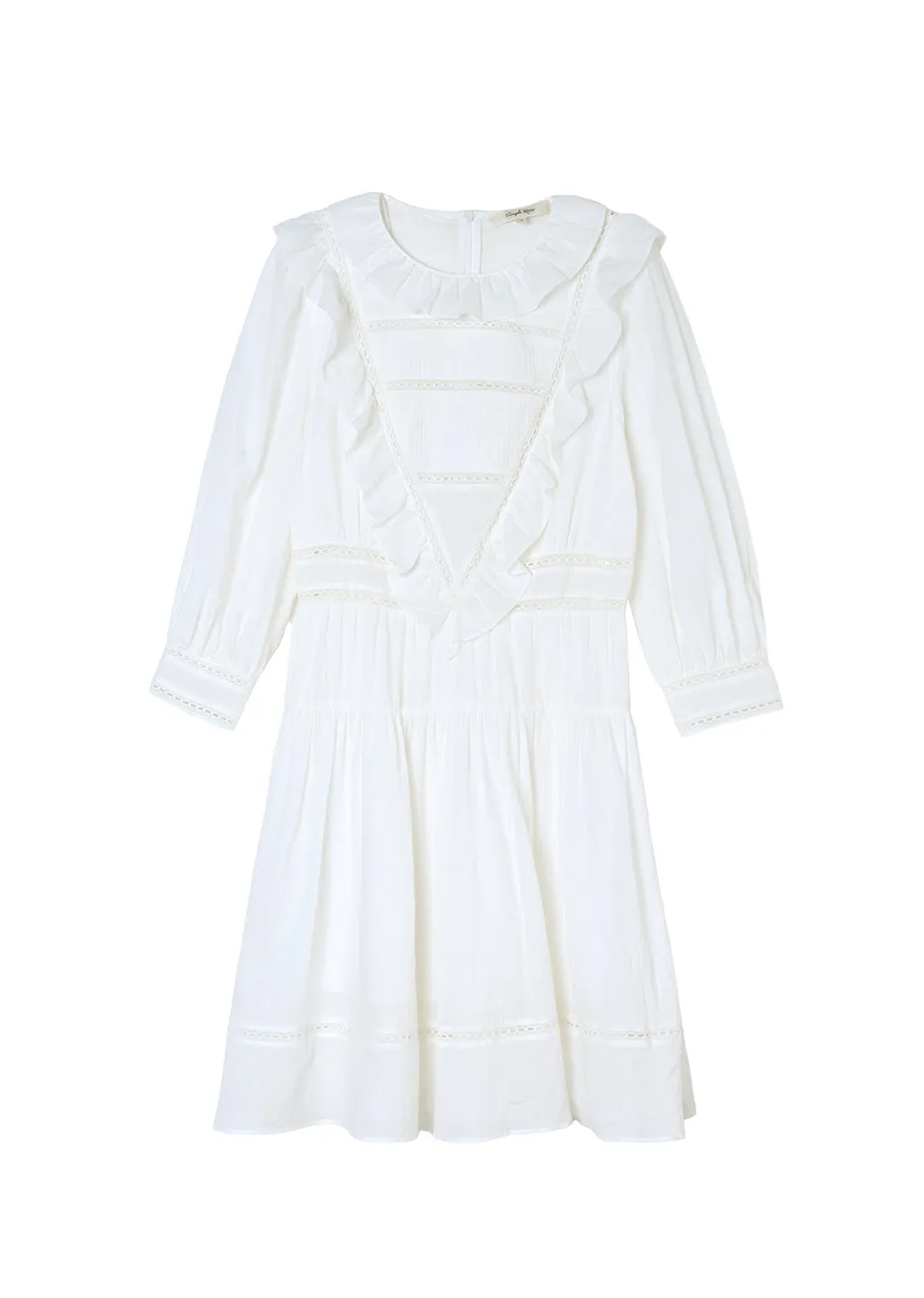 【Final Sale】Lucille Victorian Long Sleeve White Dress