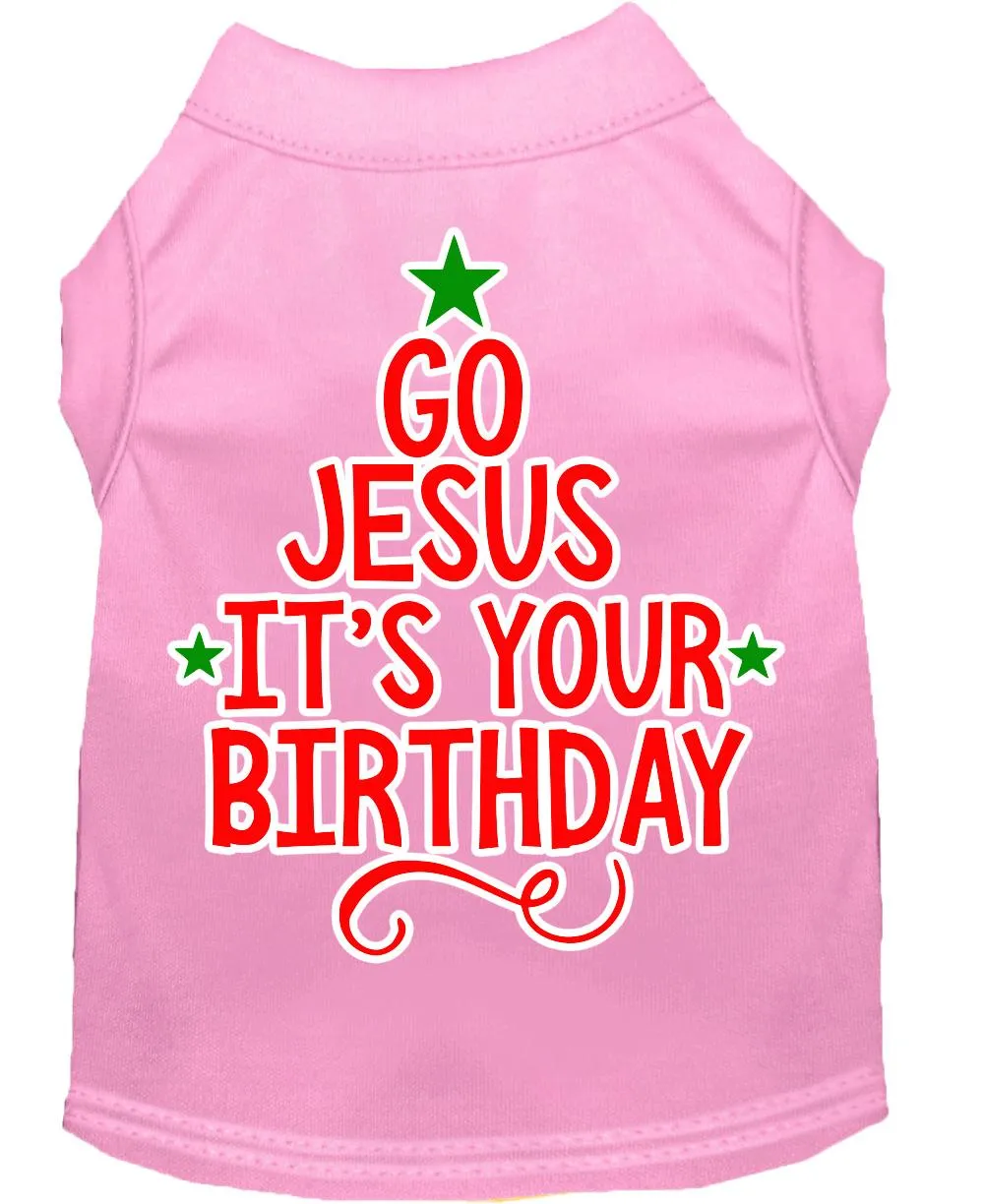 Go Jesus Screen Print Dog Shirt Light Pink Xxl (18)