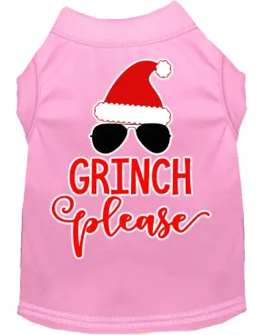 Grinch Please Screen Print Dog Shirt Light Pink Lg (14)