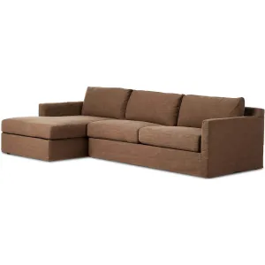 Hampton 2 Piece Slipcover Sectional, Antwerp Cafe