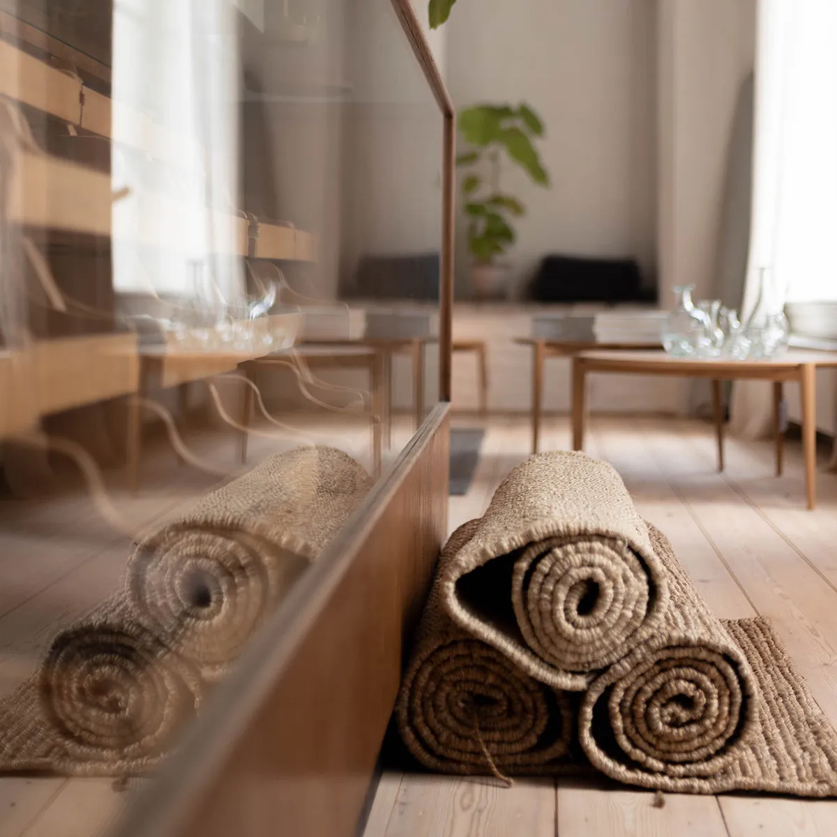 Hemp rug natural