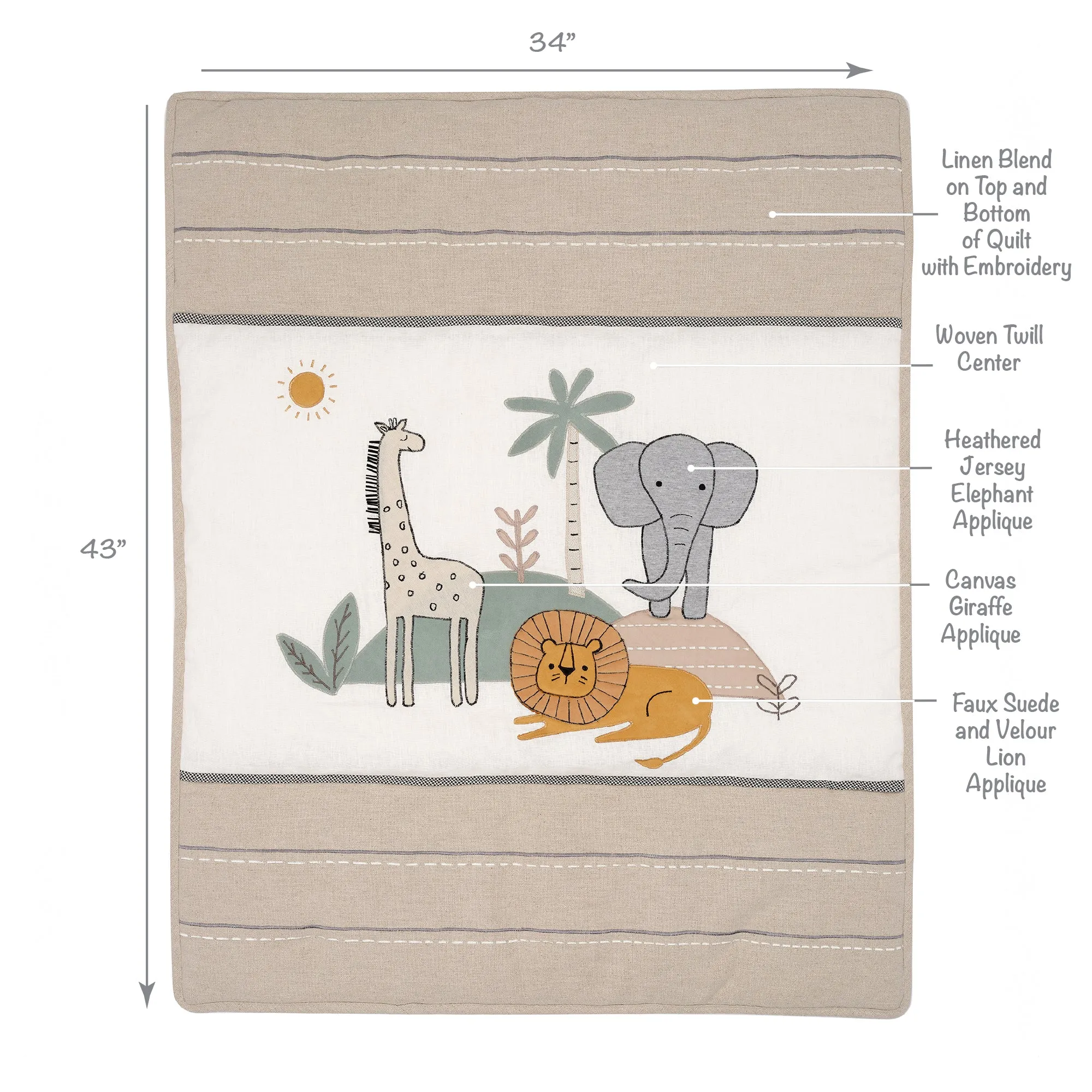 Jungle Adventure 3-Piece Crib Bedding Set