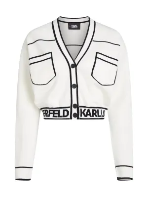 Knitted cardigan Karl Lagerfeld, white