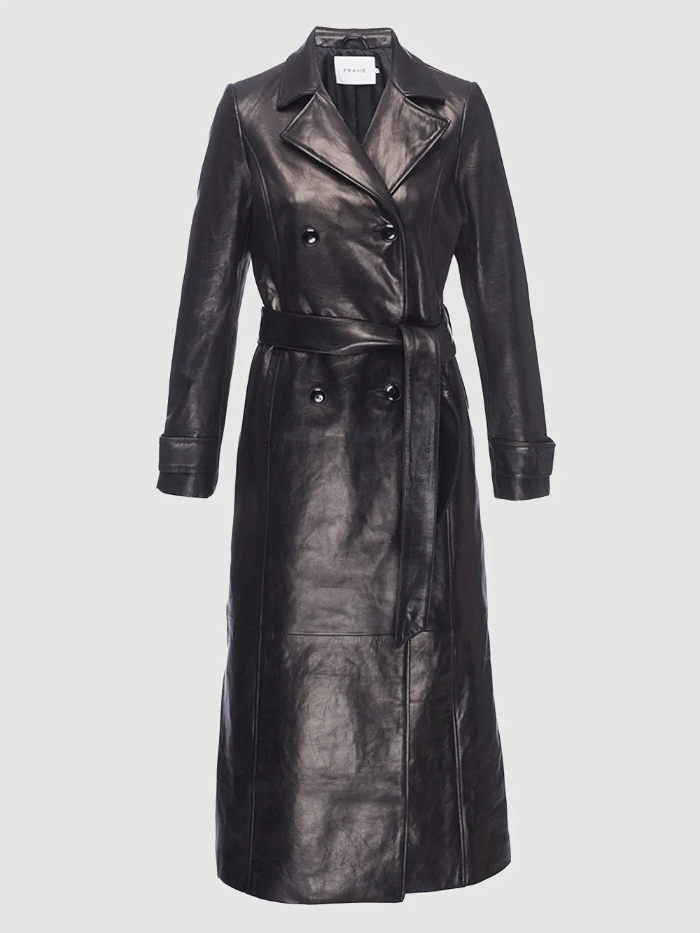 Leather Trench--NOIR