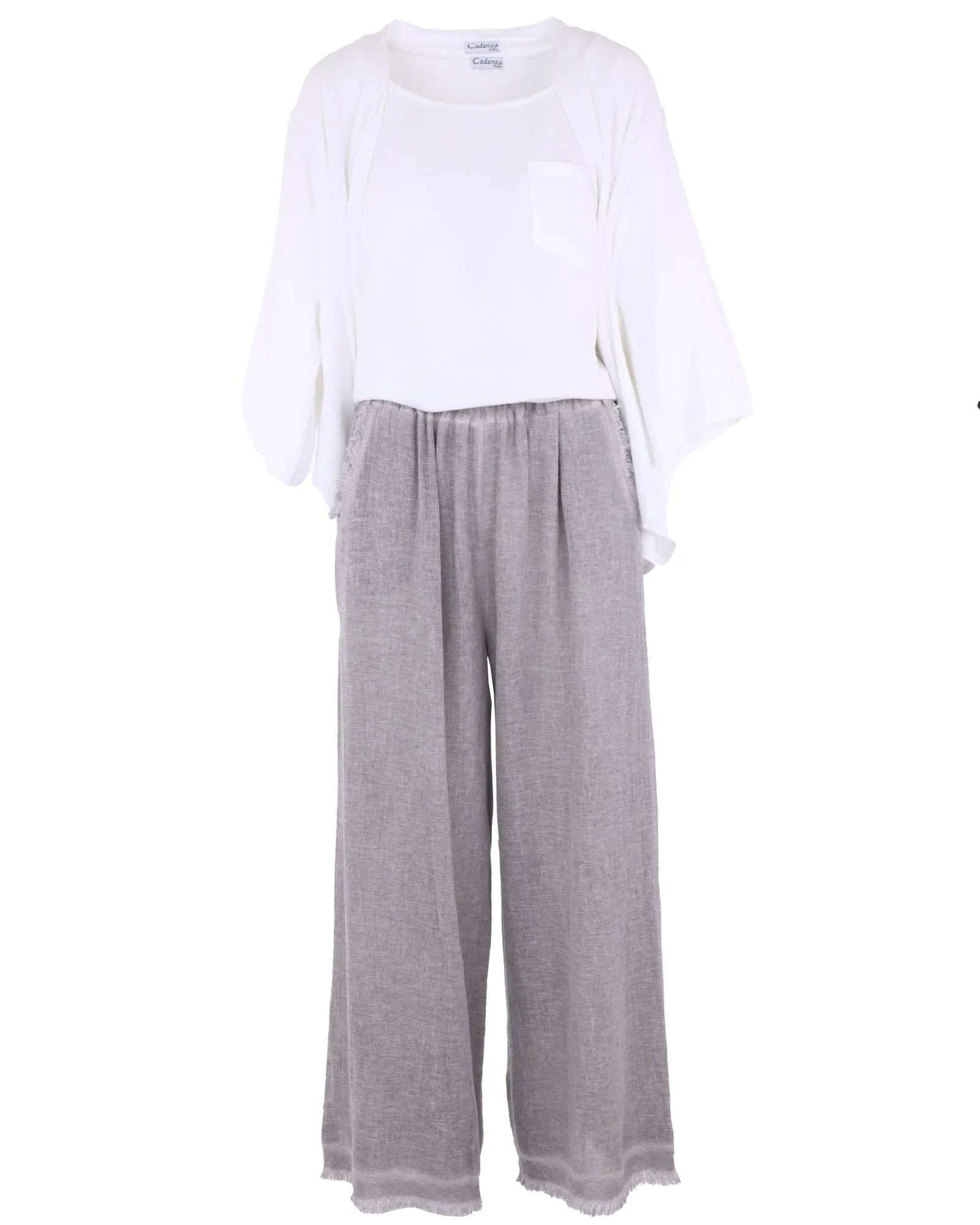 Linen and Cotton Blend Trousers