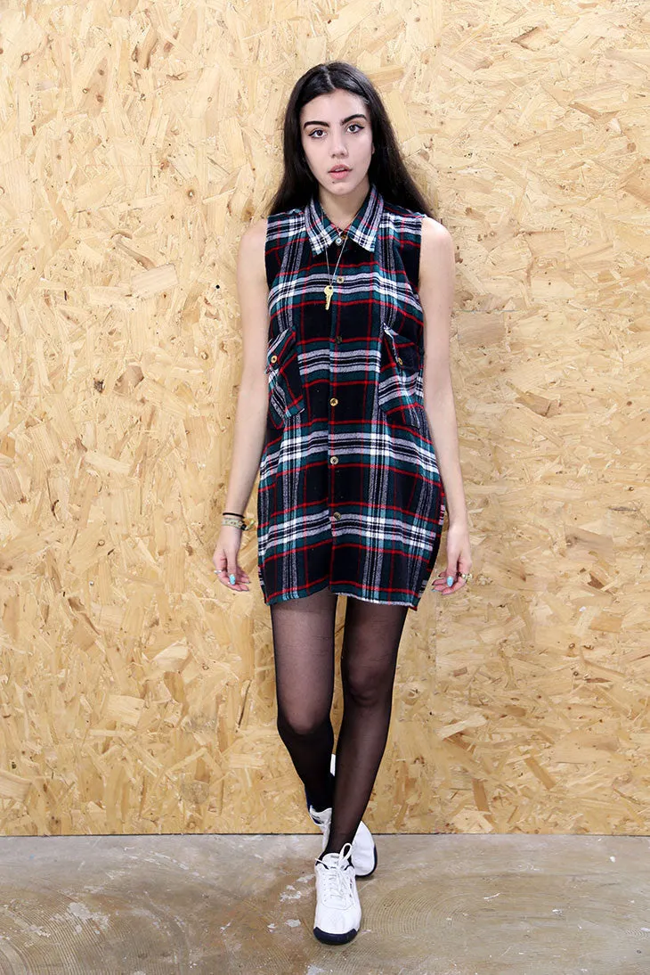 LOOT LABEL Flannel Shirt Dress