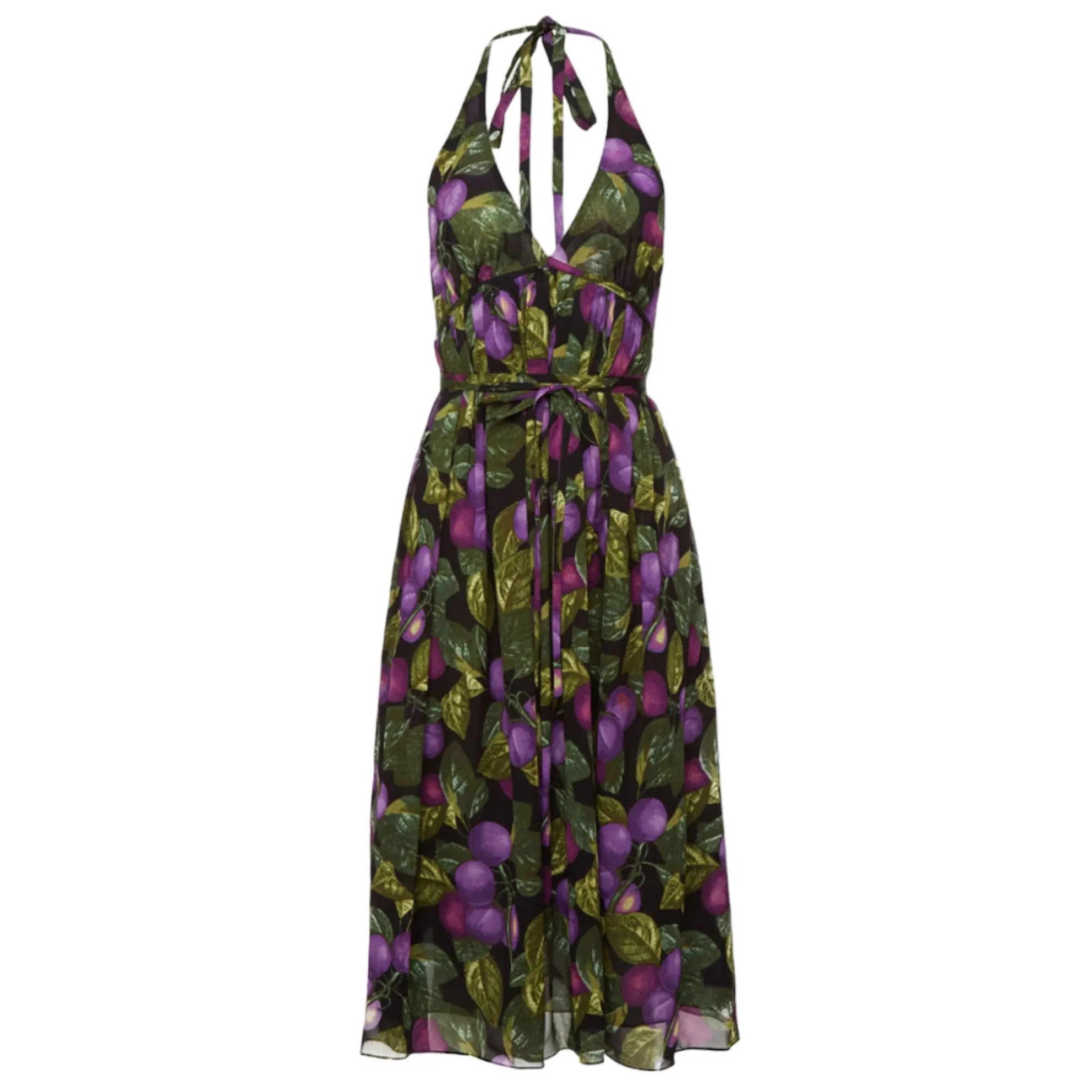 Marc Jacobs Purple Multi Grape Print Halter Dress