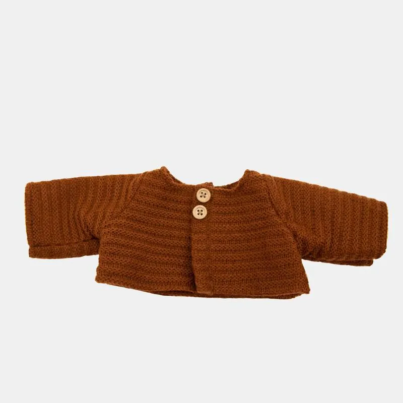 Olli Ella Dinkum Doll Cardigan Chestnut