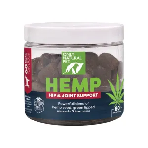 Only Natural Pet Hemp Hip & Joint Support Soft Chews for Dogs