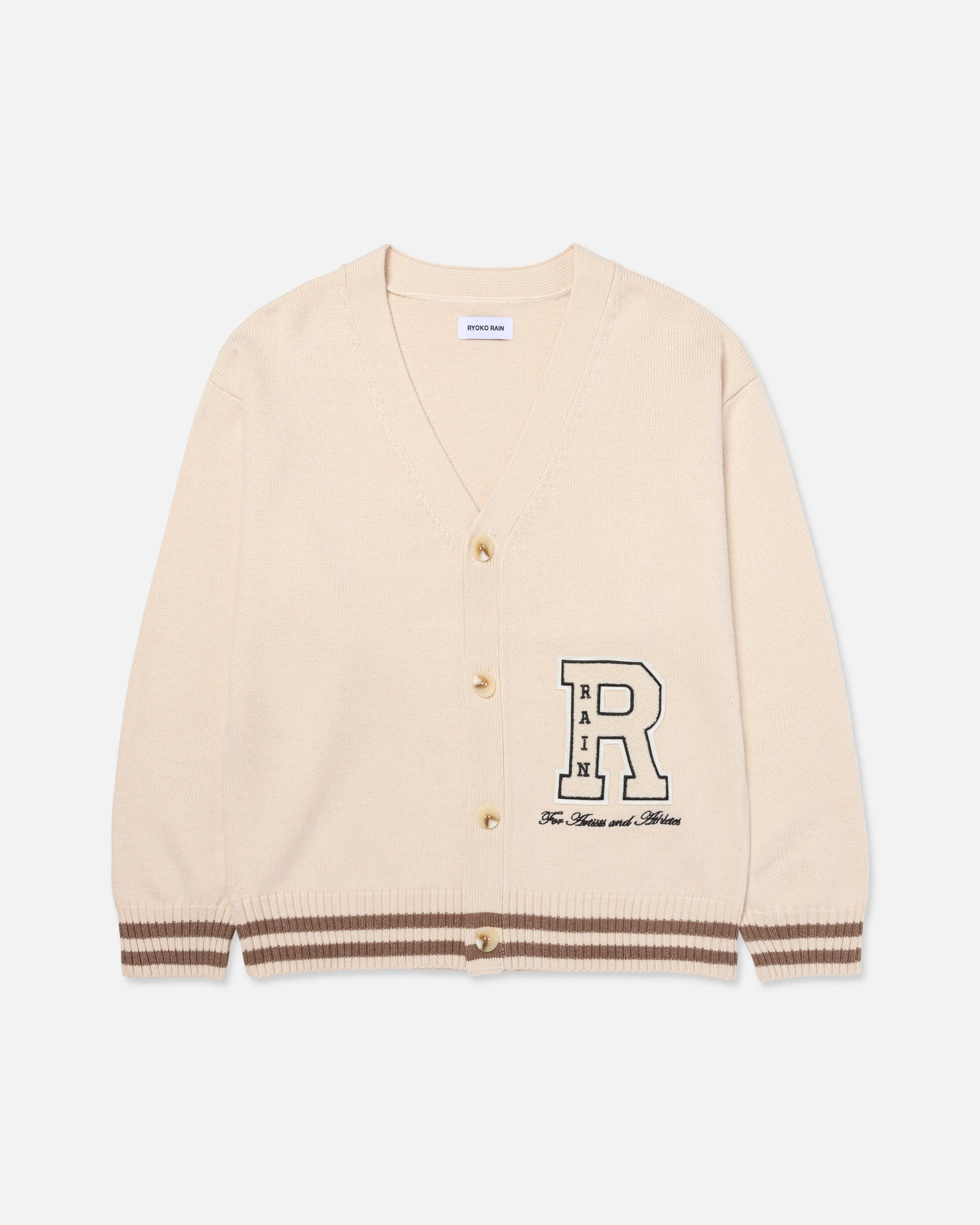 RYOKO RAIN CLASSIC CARDIGAN - CREAM