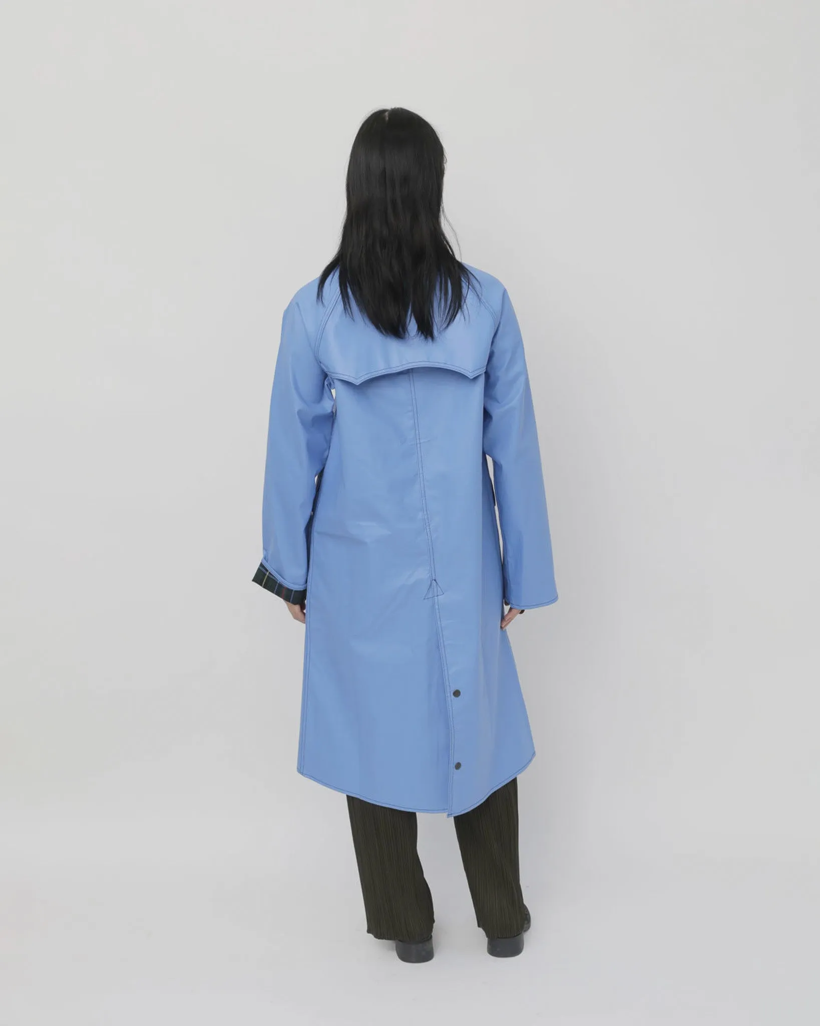 Sky Blue Vinyl Coat