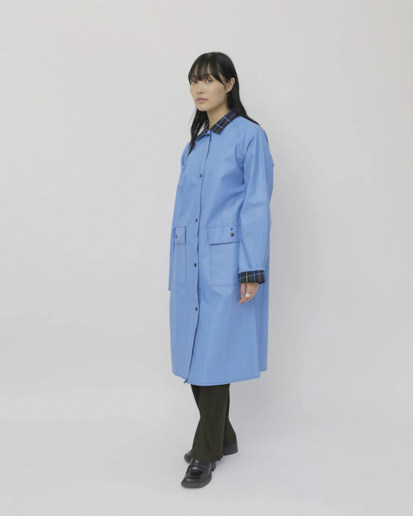 Sky Blue Vinyl Coat