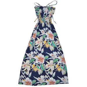 Tropical Flow (Long Halter Dress)