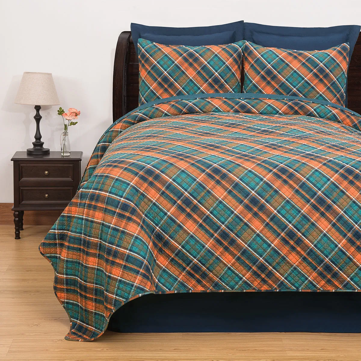 Troy Plaid Quilt Set