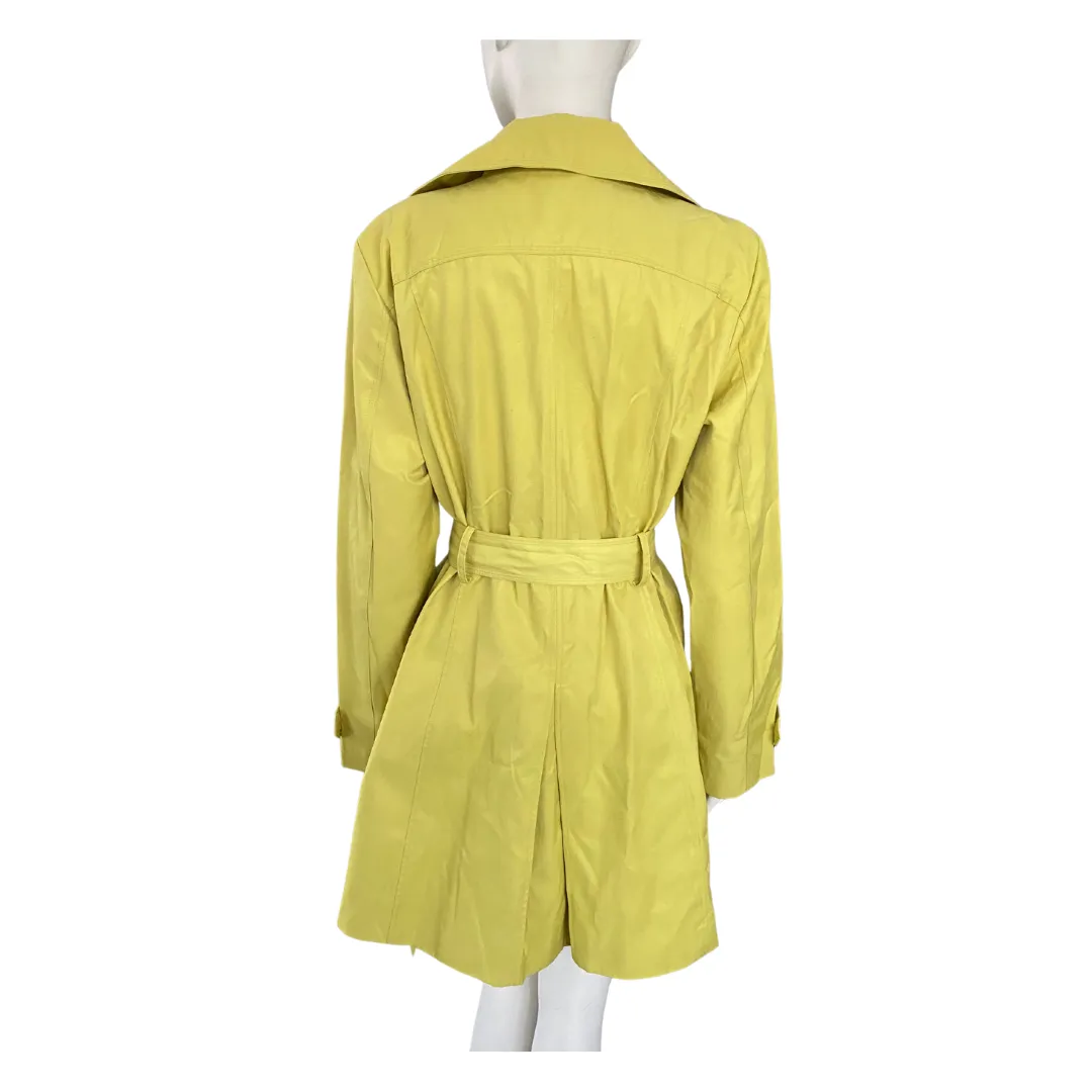 Utilitarian Midi Trench Coat Yellow SIZE L