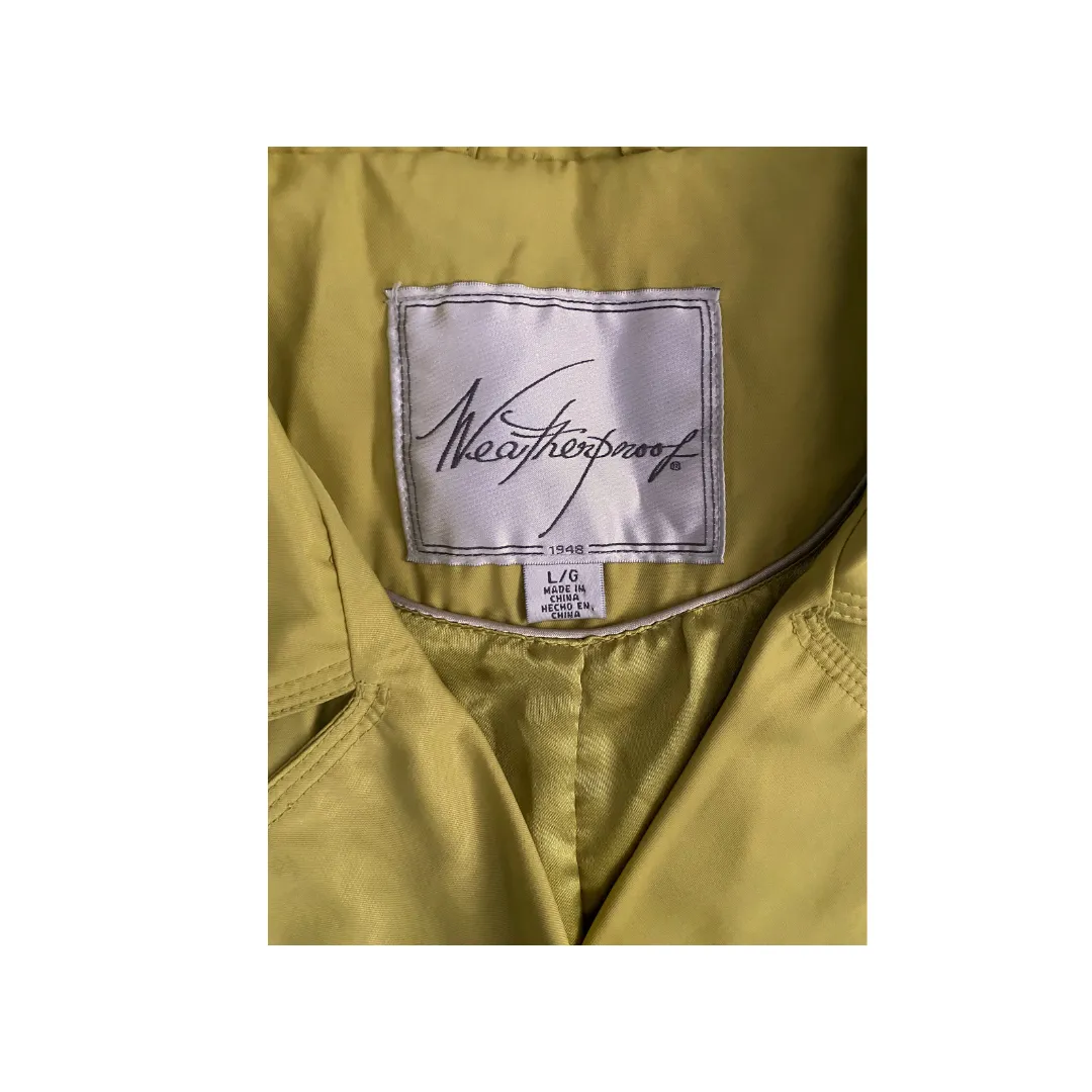 Utilitarian Midi Trench Coat Yellow SIZE L