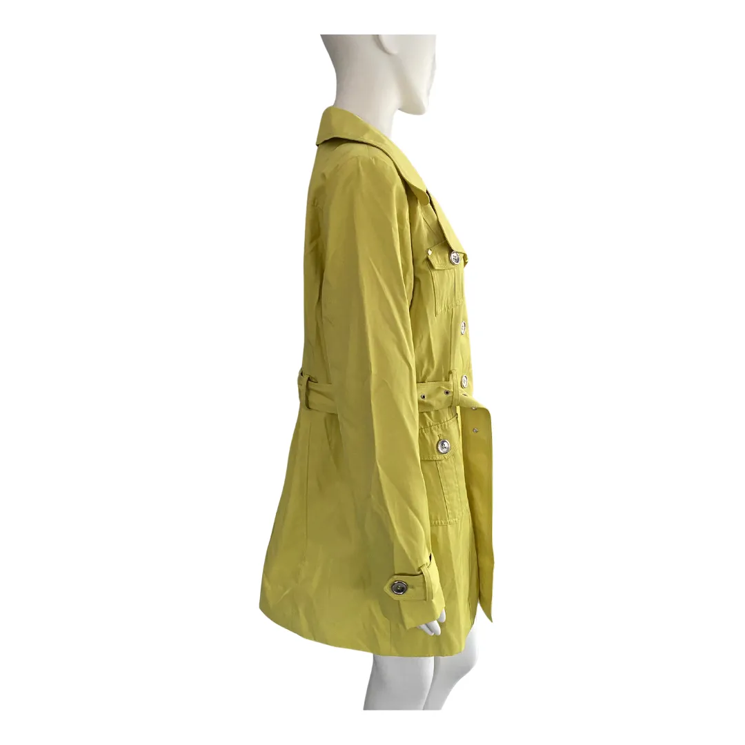 Utilitarian Midi Trench Coat Yellow SIZE L