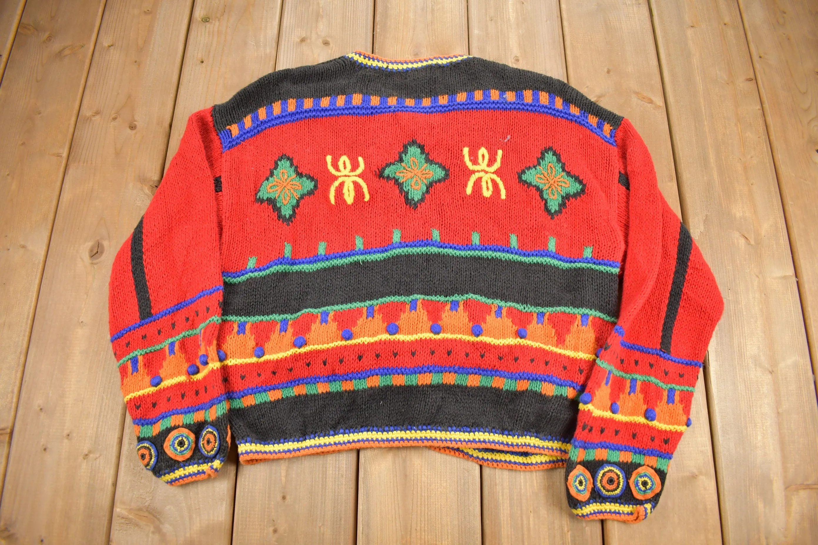 Vintage 1990s ABINI Knit Cardigan Sweater