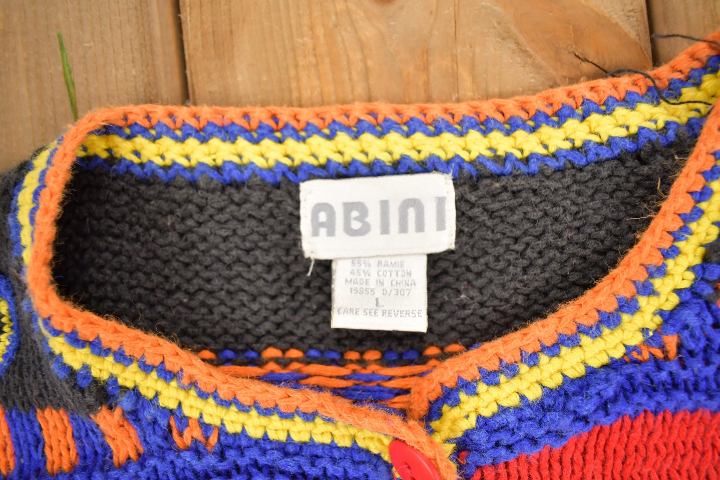 Vintage 1990s ABINI Knit Cardigan Sweater