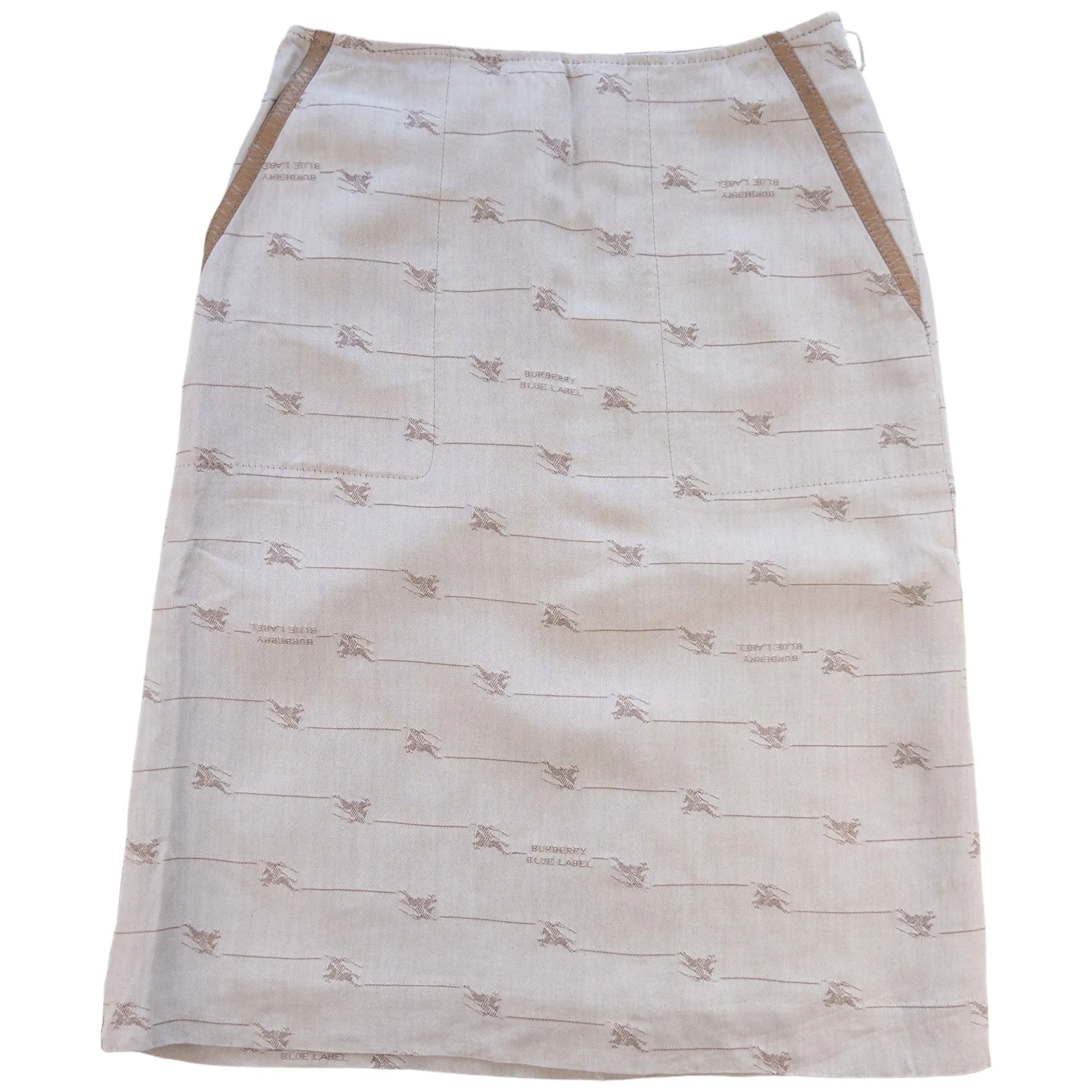 Vintage Burberry Monogram Skirt Women's Size W25