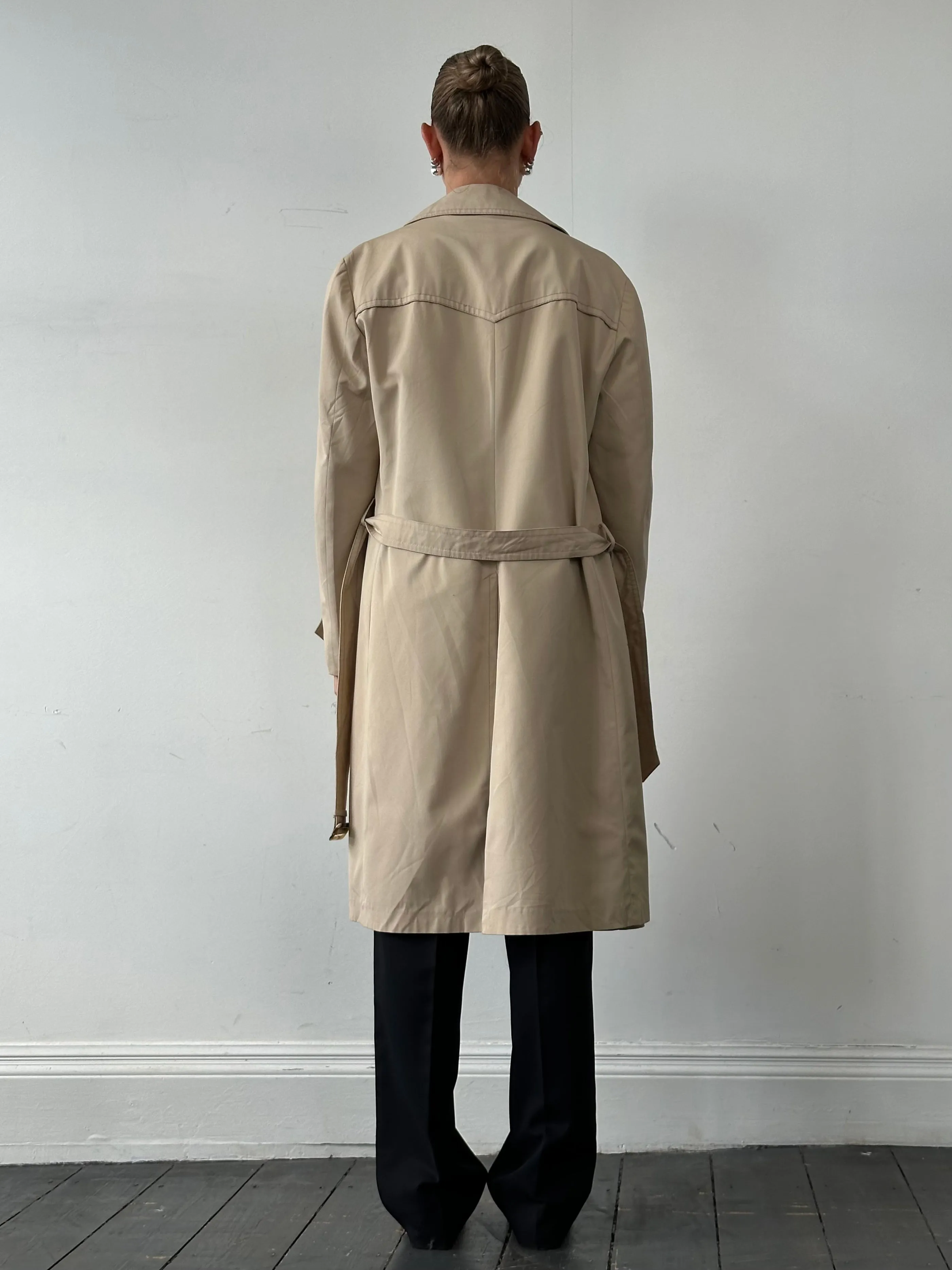 Vintage Double Breasted Belted Trench Coat - M/L